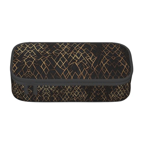 Kfjghhl Federmäppchen mit geometrischen Linien, großes Federmäppchen für Mädchen und Jungen, niedliches Federmäppchen, zweites großes Fassungsvermögen, Reißverschlussfächer von Kfjghhl