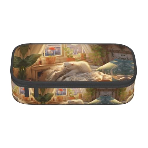 Kfjghhl Federmäppchen mit niedlichem Muster, großes Federmäppchen, großes Fassungsvermögen, Reißverschluss-Fächer von Kfjghhl