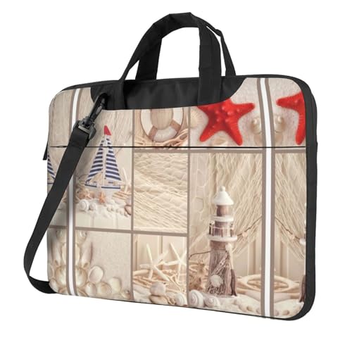 Kfjghhl Klassische Boot-Strand-Seesternmuschel Laptoptasche Aktentasche Pad Notebook-Fach Elegante Businesstasche Separates Büro, Schwarz , 13 inch Kfjghhl Klassische Boot-Strand-Seesternmuschel Laptoptasche Aktentasche Pad Notebook-Fach Elegante Businesstasche Separates Büro, Schwarz , 13 inch von Kfjghhl
