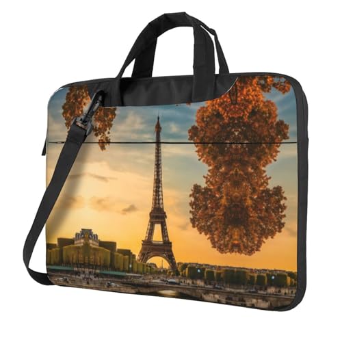 Kfjghhl Klassische Eiffelturm Paris Herbst Laptoptasche Aktentasche Pad Notebookfach Elegante Businesstasche Separate Büro, Schwarz , 15.6 inch Kfjghhl Klassische Eiffelturm Paris Herbst Laptoptasche Aktentasche Pad Notebookfach Elegante Businesstasche Separate Büro, Schwarz , 15.6 inch von Kfjghhl