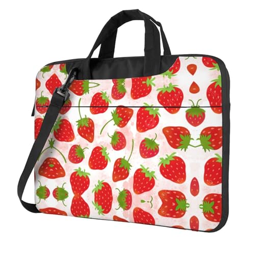 Kfjghhl Klassische Erdbeere Laptoptasche Aktentasche Pad Notebookfach Elegante Businesstasche Separates Büro, Schwarz , 15.6 inch Kfjghhl Klassische Erdbeere Laptoptasche Aktentasche Pad Notebookfach Elegante Businesstasche Separates Büro, Schwarz , 15.6 inch von Kfjghhl