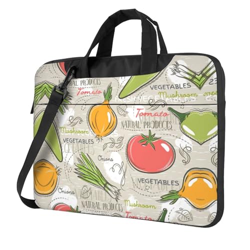 Kfjghhl Klassische Gemüse Obst Laptoptasche Aktentasche Pad Notebook Fach Elegante Business Tasche Separate Büro, Schwarz , 15.6 inch Kfjghhl Klassische Gemüse Obst Laptoptasche Aktentasche Pad Notebook Fach Elegante Business Tasche Separate Büro, Schwarz , 15.6 inch von Kfjghhl