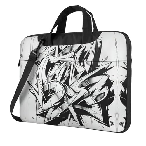 Kfjghhl Klassische Graffiti-Zeichnung Laptoptasche Aktentasche Pad Notebook-Fach Elegante Businesstasche Separates Büro, Schwarz , 15.6 inch Kfjghhl Klassische Graffiti-Zeichnung Laptoptasche Aktentasche Pad Notebook-Fach Elegante Businesstasche Separates Büro, Schwarz , 15.6 inch von Kfjghhl