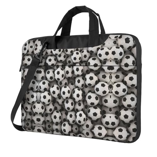 Kfjghhl Klassische Laptoptasche, Motiv: Fußball, Meer, Aktentasche, Notebook-Fach, elegante Business-Tasche, separates Büro, Schwarz , 13 inch Kfjghhl Klassische Laptoptasche, Motiv: Fußball, Meer, Aktentasche, Notebook-Fach, elegante Business-Tasche, separates Büro, Schwarz , 13 inch von Kfjghhl