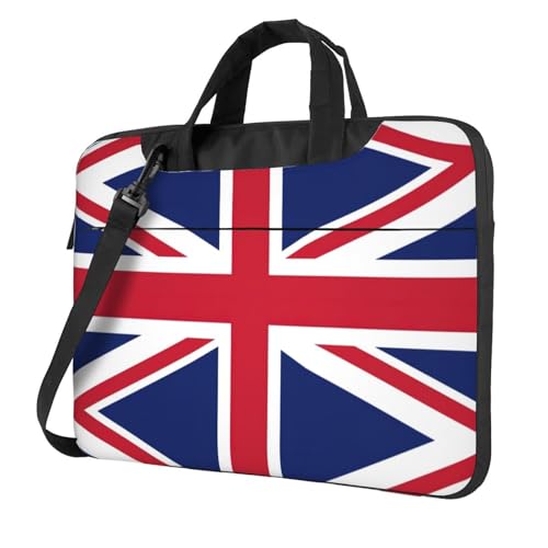 Kfjghhl Klassische Laptoptasche mit britischer Flagge, Aktentasche, Notebook-Fach, elegante Business-Tasche, separates Büro, Schwarz , 14 inch Kfjghhl Klassische Laptoptasche mit britischer Flagge, Aktentasche, Notebook-Fach, elegante Business-Tasche, separates Büro, Schwarz , 14 inch von Kfjghhl