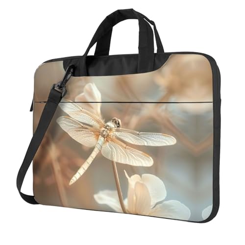 Kfjghhl Klassische Libelle und Blume Laptoptasche Aktentasche Pad Notebookfach Elegante Business Tasche Separate Büro, Schwarz , 13 inch Kfjghhl Klassische Libelle und Blume Laptoptasche Aktentasche Pad Notebookfach Elegante Business Tasche Separate Büro, Schwarz , 13 inch von Kfjghhl
