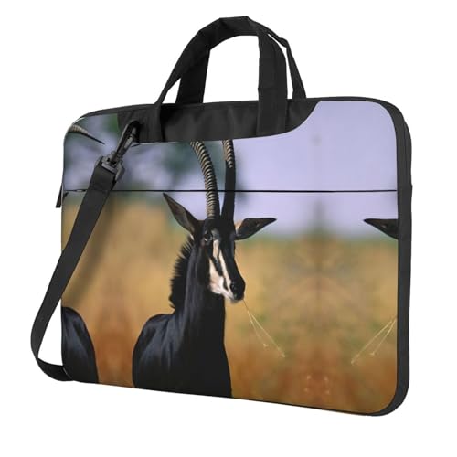 Kfjghhl Klassische Sable Antelope Laptoptasche Aktentasche Pad Notebookfach Elegante Businesstasche Separates Büro, Schwarz , 13 inch Kfjghhl Klassische Sable Antelope Laptoptasche Aktentasche Pad Notebookfach Elegante Businesstasche Separates Büro, Schwarz , 13 inch von Kfjghhl
