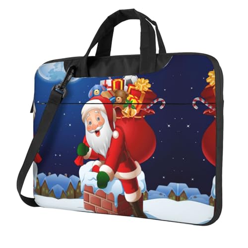 Kfjghhl Klassische Santa Claus Laptoptasche Aktentasche Pad Notebookfach Elegante Businesstasche Separate Büro, Schwarz , 14 inch Kfjghhl Klassische Santa Claus Laptoptasche Aktentasche Pad Notebookfach Elegante Businesstasche Separate Büro, Schwarz , 14 inch von Kfjghhl