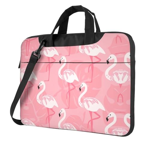 Kfjghhl Klassische Sommer-Flamingo-Palmenblätter Laptoptasche Aktentasche Pad Notebook-Fach Elegante Businesstasche separates Büro, Schwarz , 13 inch Kfjghhl Klassische Sommer-Flamingo-Palmenblätter Laptoptasche Aktentasche Pad Notebook-Fach Elegante Businesstasche separates Büro, Schwarz , 13 inch von Kfjghhl