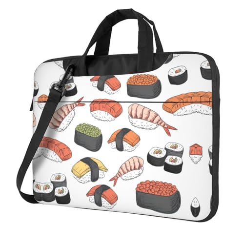 Kfjghhl Klassische Sushi Laptoptasche Aktentasche Pad Notebookfach Elegante Businesstasche Separates Büro, Schwarz , 13 inch Kfjghhl Klassische Sushi Laptoptasche Aktentasche Pad Notebookfach Elegante Businesstasche Separates Büro, Schwarz , 13 inch von Kfjghhl
