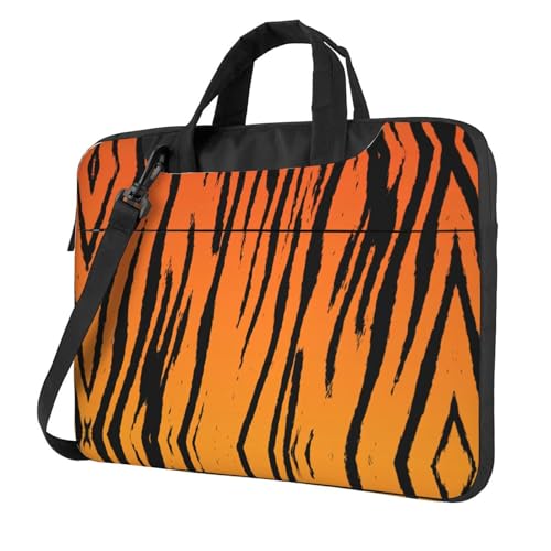 Kfjghhl Klassische Tiger Stripe Laptoptasche Aktentasche Pad Notebookfach Elegante Business Tasche Separate Büro, Schwarz , 13 inch Kfjghhl Klassische Tiger Stripe Laptoptasche Aktentasche Pad Notebookfach Elegante Business Tasche Separate Büro, Schwarz , 13 inch von Kfjghhl