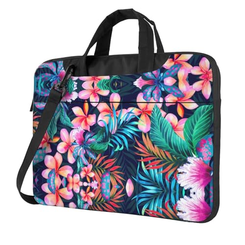 Kfjghhl Klassische Tropische Blumen Laptoptasche Aktentasche Pad Notebookfach Elegante Businesstasche Separate Büro, Schwarz , 13 inch Kfjghhl Klassische Tropische Blumen Laptoptasche Aktentasche Pad Notebookfach Elegante Businesstasche Separate Büro, Schwarz , 13 inch von Kfjghhl