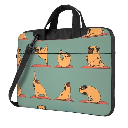 Kfjghhl Klassische Yoga Mops Laptoptasche Aktentasche Pad Notebookfach Elegante Businesstasche Separates Büro, Schwarz , 14 inch Kfjghhl Klassische Yoga Mops Laptoptasche Aktentasche Pad Notebookfach Elegante Businesstasche Separates Büro, Schwarz , 14 inch von Kfjghhl