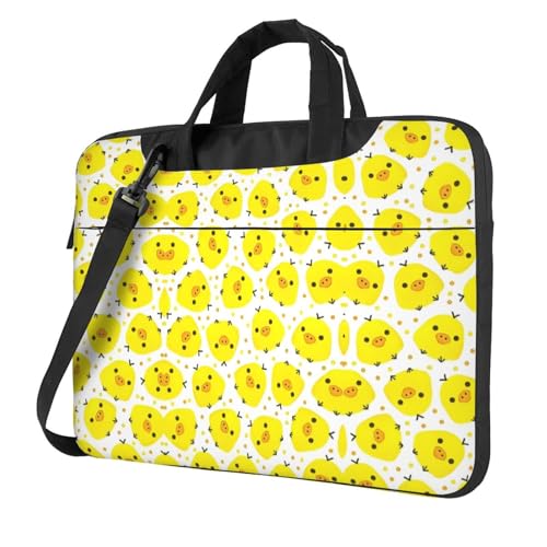 Kfjghhl Klassische gelbe Huhn-Laptoptasche Aktentasche Pad Notebook-Fach Elegante Businesstasche separates Büro, Schwarz , 14 inch Kfjghhl Klassische gelbe Huhn-Laptoptasche Aktentasche Pad Notebook-Fach Elegante Businesstasche separates Büro, Schwarz , 14 inch von Kfjghhl