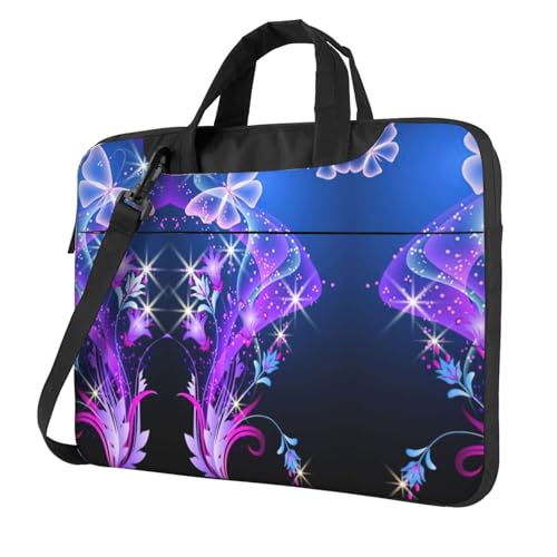 Kfjghhl Klassische lila Schmetterling Laptoptasche Aktentasche Pad Notebook Fach Elegante Business Tasche Separate Büro, Schwarz , 15.6 inch Kfjghhl Klassische lila Schmetterling Laptoptasche Aktentasche Pad Notebook Fach Elegante Business Tasche Separate Büro, Schwarz , 15.6 inch von Kfjghhl