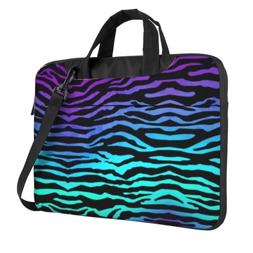 Kfjghhl Klassische lila blau grün Camouflage Zebra Streifen Laptoptasche Aktentasche Pad Notebook Fach Elegante Business Tasche Separate Büro, Schwarz , 15.6 inch Kfjghhl Klassische lila blau grün Camouflage Zebra Streifen Laptoptasche Aktentasche Pad Notebook Fach Elegante Business Tasche Separate Büro, Schwarz , 15.6 inch von Kfjghhl