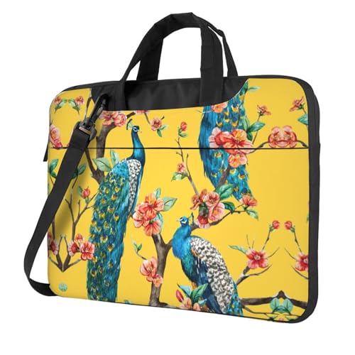 Kfjghhl Klassische schöne Pfau Laptoptasche Aktentasche Pad Notebook-Fach Elegante Businesstasche Separates Büro, Schwarz , 14 inch Kfjghhl Klassische schöne Pfau Laptoptasche Aktentasche Pad Notebook-Fach Elegante Businesstasche Separates Büro, Schwarz , 14 inch von Kfjghhl