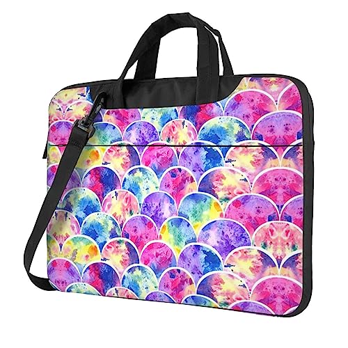 Kfjghhl Klassische schöne Regenbogenfarben, Meerjungfrauen-Laptop-Tasche, Aktentasche, Notebook-Fach, elegante Business-Tasche, separates Büro, Schwarz , 15.6 inch Kfjghhl Klassische schöne Regenbogenfarben, Meerjungfrauen-Laptop-Tasche, Aktentasche, Notebook-Fach, elegante Business-Tasche, separates Büro, Schwarz , 15.6 inch von Kfjghhl