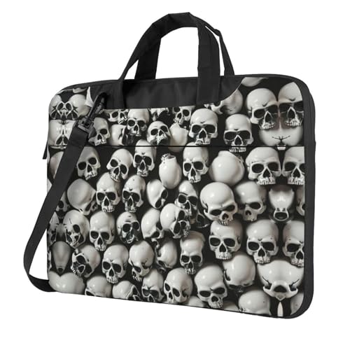 Kfjghhl Klassische schwarze Totenkopf-Laptop-Tasche Aktentasche Pad Notebook-Fach Elegante Businesstasche separates Büro, Schwarz , 13 inch Kfjghhl Klassische schwarze Totenkopf-Laptop-Tasche Aktentasche Pad Notebook-Fach Elegante Businesstasche separates Büro, Schwarz , 13 inch von Kfjghhl