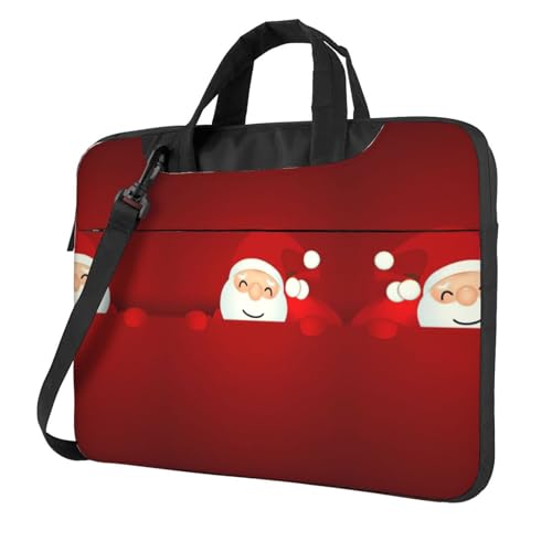 Kfjghhl Klassische süße Santa Claus Laptoptasche Aktentasche Pad Notebookfach Elegante Businesstasche Separates Büro, Schwarz , 15.6 inch Kfjghhl Klassische süße Santa Claus Laptoptasche Aktentasche Pad Notebookfach Elegante Businesstasche Separates Büro, Schwarz , 15.6 inch von Kfjghhl