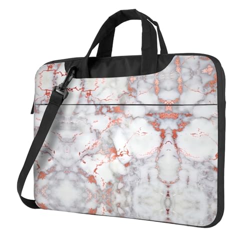 Kfjghhl Klassische weiße Marmor Rose Gold Laptoptasche Aktentasche Pad Notebook Fach Elegante Business Tasche Separate Büro, Schwarz , 15.6 inch Kfjghhl Klassische weiße Marmor Rose Gold Laptoptasche Aktentasche Pad Notebook Fach Elegante Business Tasche Separate Büro, Schwarz , 15.6 inch von Kfjghhl