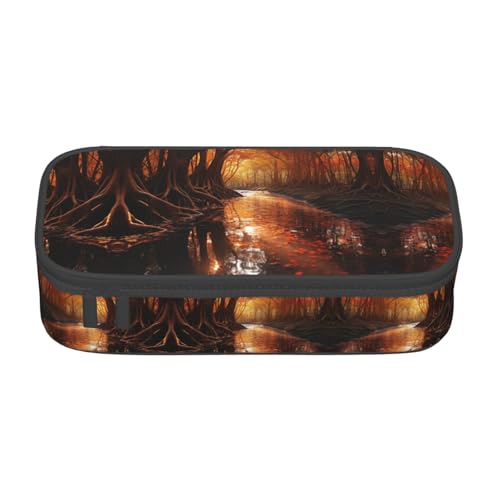 Kfjghhl Red Tree Federmäppchen, groß, für Mädchen und Jungen, niedliches Federmäppchen, zweites großes Fassungsvermögen, Reißverschlussfächer von Kfjghhl