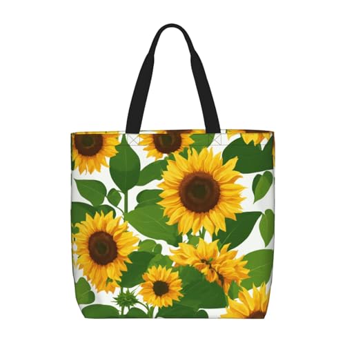 Kfjghhl Sonnenblumen-Tragetasche, großes Fassungsvermögen, Hand-/Schulter-Reißverschluss, für Damen, Mädchen, Ladentasche, Arbeit, Uni, Alltag Kfjghhl Sonnenblumen-Tragetasche, großes Fassungsvermögen, Hand-/Schulter-Reißverschluss, für Damen, Mädchen, Ladentasche, Arbeit, Uni, Alltag von Kfjghhl