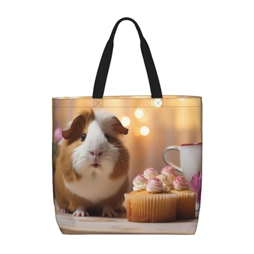 Kfjghhl Tragetasche für Meerschweinchen und Cupcakes, großes Fassungsvermögen, Hand-/Schulter-Reißverschluss, für Damen, Mädchen, Ladentasche, Arbeit, Uni, Alltag Kfjghhl Tragetasche für Meerschweinchen und Cupcakes, großes Fassungsvermögen, Hand-/Schulter-Reißverschluss, für Damen, Mädchen, Ladentasche, Arbeit, Uni, Alltag von Kfjghhl