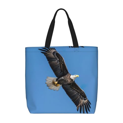 Kfjghhl Tragetasche mit Weißkopfseeadler, großes Fassungsvermögen, Hand-/Schulter-Reißverschluss, für Damen, Mädchen, Ladentasche, Arbeit, Uni, Alltag Kfjghhl Tragetasche mit Weißkopfseeadler, großes Fassungsvermögen, Hand-/Schulter-Reißverschluss, für Damen, Mädchen, Ladentasche, Arbeit, Uni, Alltag von Kfjghhl