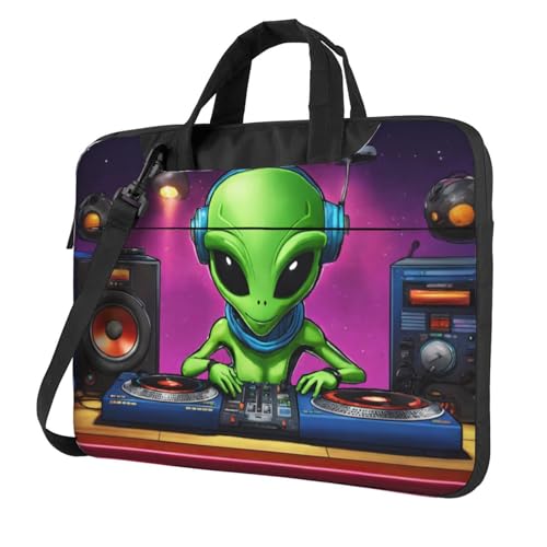 Klassische grüne Alien Laptoptasche Aktentasche Pad Notebookfach Elegante Businesstasche separates Büro, Schwarz , 15.6 inch Klassische grüne Alien Laptoptasche Aktentasche Pad Notebookfach Elegante Businesstasche separates Büro, Schwarz , 15.6 inch von Kfjghhl