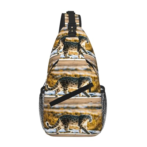 Leoparden-Umhängetasche, Schultertasche, Brusttasche, Schultergurt, Bauchtasche, für Herren und Damen von Kfjghhl
