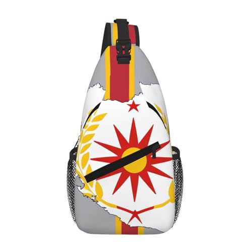 Map01 Umhängetasche mit Nordmazedonien-Flagge von Kfjghhl