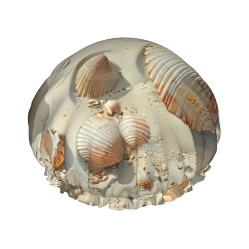 Muscheln Sand Duschhauben Frauen Wiederverwendbare Große Duschhaube Männer Schnell Trocknend Pflege Haar Lang Kurz Kinderbad Muscheln Sand Duschhauben Frauen Wiederverwendbare Große Duschhaube Männer Schnell Trocknend Pflege Haar Lang Kurz Kinderbad von Kfjghhl