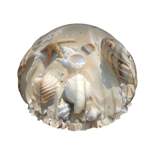 Muscheln Sand Duschhauben Frauen Wiederverwendbare Große Duschhaube Männer Schnell Trocknend Pflege Haar Lang Kurz Kinderbad Muscheln Sand Duschhauben Frauen Wiederverwendbare Große Duschhaube Männer Schnell Trocknend Pflege Haar Lang Kurz Kinderbad von Kfjghhl
