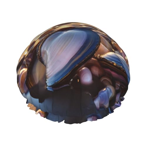 Ocean Beach Muschel Perle Duschhauben Frauen Wiederverwendbare Große Duschhaube Männer Schnell Trocknend Pflege Haar Lange Kurze Kinder Bad von Kfjghhl