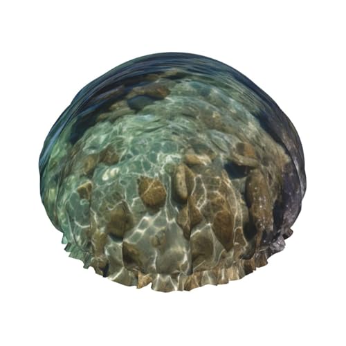 Ocean Tropische Palmen Duschhauben Frauen wiederverwendbar große Duschhaube Männer schnell trocknende Pflege Haar lang kurz Kinderbad von Kfjghhl