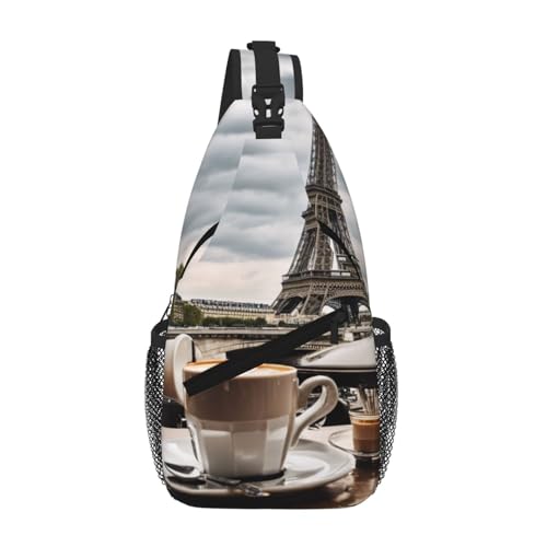 Pariser Eiffelturm01 Umhängetasche, Schultertasche, Brusttasche, Schultergurt, Hüfttasche, für Herren und Damen von Kfjghhl