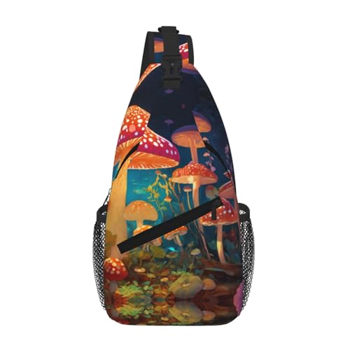 Pilz-Umhängetasche, Schultertasche, Brusttasche, Schultergurt, Hüfttasche, für Herren und Damen von Kfjghhl