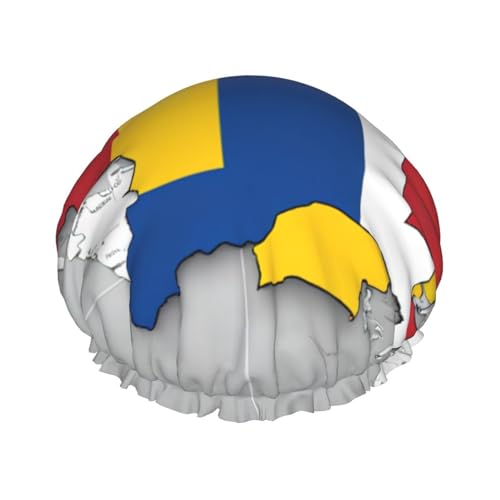 Rumänien Position Flagge Karte Duschhauben Frauen wiederverwendbar große Duschhaube Männer schnell trocknende Pflege Haar lang kurz Kinderbad von Kfjghhl