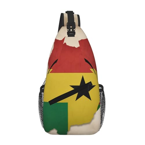Sao Tome- und Principe-Flagge, Map04, Crossbody-Tasche, Umhängetasche, Brusttasche, Schultergurt, Hüfttasche, für Herren und Damen von Kfjghhl