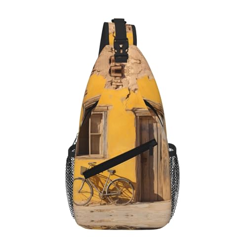Stone House Umhängetasche mit Fahrrad-Umhängetasche, Schultertasche, Brusttasche, Schultergurt, Bauchtasche, für Herren und Damen von Kfjghhl
