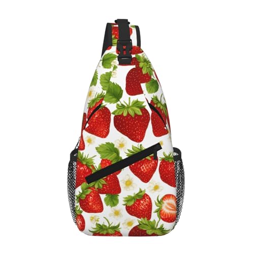 Strawberry Crossbody Sling Bag Crossbody Schulter Brusttasche Schultergurt Taille Bauchtasche Herren Damen Strawberry Crossbody Sling Bag Crossbody Schulter Brusttasche Schultergurt Taille Bauchtasche Herren Damen von Kfjghhl