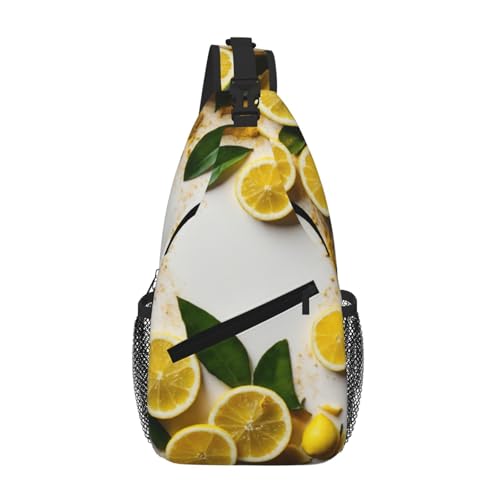 Umhängetasche, Schultertasche, Brusttasche, Schultergurt, Hüfttasche, für Herren und Damen, Gelb / Zitronengelb von Kfjghhl