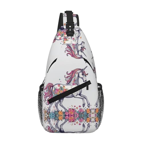 Unicorn Design04 Umhängetasche, Umhängetasche, Brusttasche, Schultergurt, Hüfttasche, für Herren und Damen von Kfjghhl