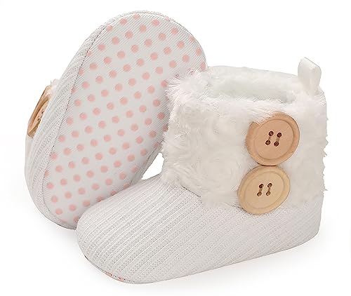 Babyschuhe Winterschuhe Baby Stiefel Krabbelschuhe Weiche Sohle Warme Booties Neugeborenen Lauflernschuhe Kuschelige Fleece-Stiefel mit rutschfestem Boden Stiefel für Kleinkinder von Kfnire