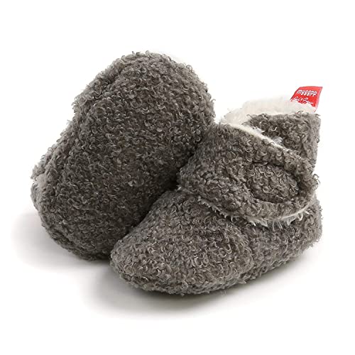 Babyschuhe Winterschuhe Baby Stiefel Krabbelschuhe Weiche Sohle Warme Booties Neugeborenen Lauflernschuhe Kuschelige Fleece-Stiefel mit rutschfestem Boden Stiefel für Kleinkinder von Kfnire
