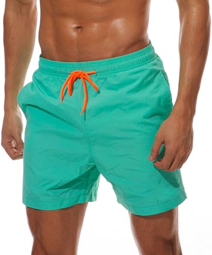 Badehose Herren Badeshorts Schnelltrocknend Freizeit Strandshorts Badehosen Herren mit Taschen Board Shorts Badehosen Männer | Kontrastierender Kordelzug | Badeshorts für Heren Kurz von Kfnire