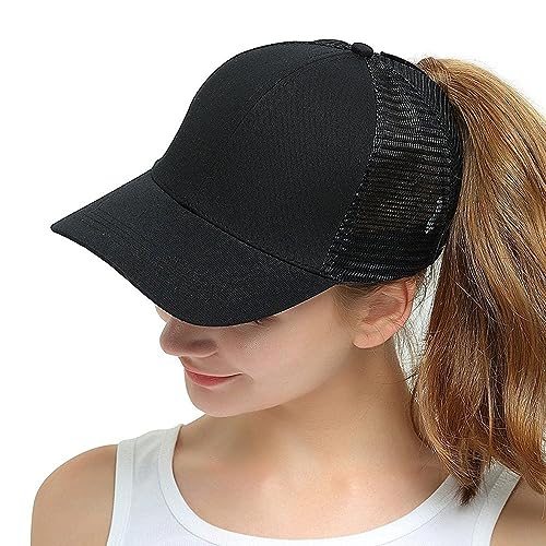 Basecap Damen Kappe Sommer aus Mesh Pferdeschwanz Cap Baseballmütze Schnell Trocknend | Atmungsaktiv | Leichte Sonnenschutz Kappe Verstellbare Baseball Cap Damen Freizeit Kappe von Kfnire