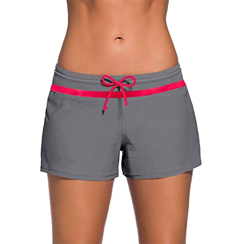 Kfnire Badeshorts Damen Schwimmhose Boardshorts, Basisch Badehose Damen Sommer UV Schutz Kurze Hose Schnell Trocknend Badeshorts für Damen Bikini Hose von Kfnire