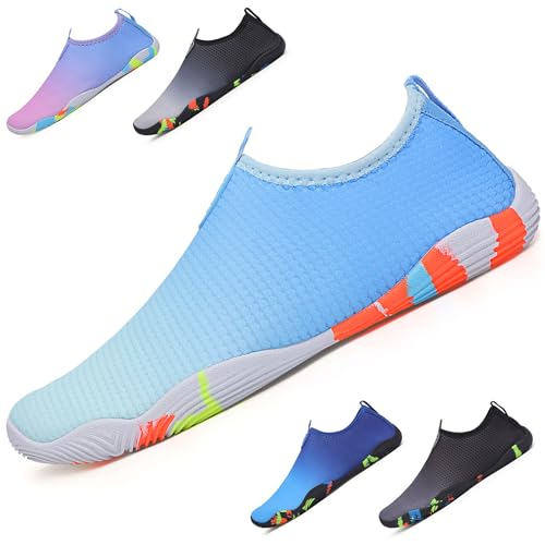 Kfnire Schwimmschuhe Damen Herren Wasserschuhe Schnelltrocknend Leicht Badeschuhe Barfußschuhe Unisex-Erwachsene Strandschuhe Surfschuhe Aquaschuhe für Surf Yoga Wassergymnastik von Kfnire